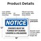 Signmission Engines Must Be Turned Off During Loading OSHA Notice Sign, Plastic, 18in W x 12in L, 2PK OS-2PACK-NS-P-1218-L-15625 - alternate 7